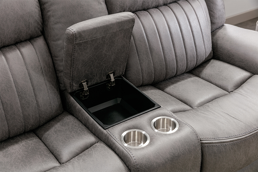 RC-7756 Polyester Tech Fabric Manual Recclining Lodceat with Console